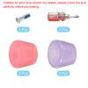 PATIKIL Roller Skate Toe Stops with Screwdriver, 2 Pair 82A Rubber Brake Stoppers Block for Roller Skate Accessories Replacement, Pink Purple view 3