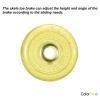PATIKIL Roller Skate Toe Stops with Screwdriver, 2 Pair 82A Rubber Brake Stoppers Block for Roller Skate Accessories Replacement, Clear Blue Yellow view 4