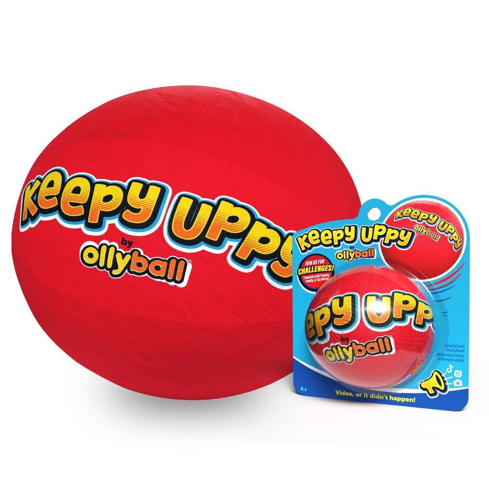 Ollyball Keepy Uppy Patented Indoor Play Ball & Kickball for Kids | Soft Safe Re-Inflatable Olly Ball for Active Indoor Fun, Games & Activities Indoor Ball, Keepy Uppy Game for Families