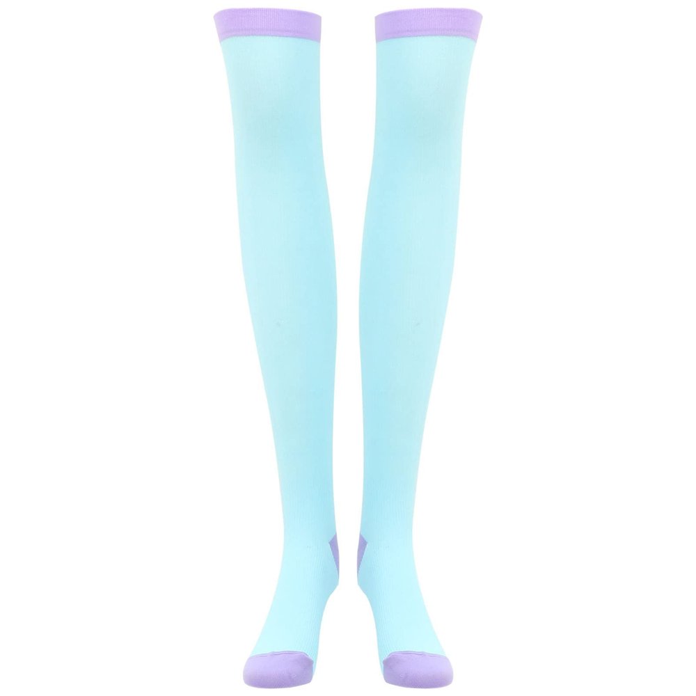 BESPORTBLE 1pair Knee-high Compression Socks for Men and Women Lightweight Breathable Sports Stockings for Running Travel and Outdoor Activities