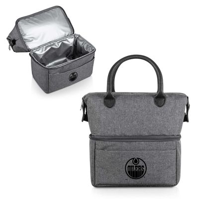 PICNIC TIME NHL Edmonton Oilers Urban Lunch Bag, Cooler Lunch Tote, Insulated Lunch Bag, (Gray with Black Accents)