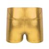 Moggemol Kids Girls Shiny Gymnastic Dance Shorts Yoga Tight Hot Pants Swimming Sports Bottoms Gold 4 Years view 2