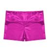 Moggemol Kids Girls Shiny Gymnastic Dance Shorts Yoga Tight Hot Pants Swimming Sports Bottoms Rose 14 Years view 4