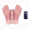 Winter Heated Gloves Comfortable Warm USB Rechargeable Gloves for Women,Pink 3 Heating Levels Gloves with Touchscreen,Electric Heated Gloves for Motorcycle Cycling Typing Sport Fishing Heated Gloves-B view 1