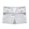 Moggemol Kids Girls Shiny Gymnastic Dance Shorts Yoga Tight Hot Pants Swimming Sports Bottoms Silver 10 Years view 3