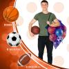 Woanger 3 Pcs Thickened Extra Large Sports Ball Bag Mesh Soccer Net Ball Bag Drawstring Bags Team Work for Holding Basketball, Volleyball, Baseball with Shoulder Strap, 35.4 x 27.5 Inch(Royal Blue) view 4