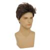Dai Cloud Mens Short Brown Wig Short Fluffy Hair Natural Looking Synthetic Halloween Cosplay Costume Male Wigs view 4