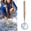Ice Fishing Scoop, 2PCS Metal Fishing Scoop Skimmer 13.4in Ice Spoon Skimmer with Long Handle Winter Deep Scooper for Scooping out Removing Snow view 2