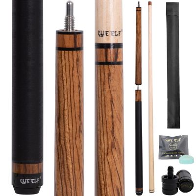 CUEELF Heavy Hitter Jump Break Pool Cue 3-Piece Jump/Break Pool Cue Stick Zebra Wood Pool Stick 23 oz Break Pool Cue (Zebra, 23 oz)