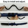 Pmsanzay 4Pack Mini Wall-Mounted Sword Stand Display Rack,Sword Holder,Sword Hook,Sword Hanger Bracket - Sturdy yet flexible enough to fit blades of any size and style - No Sword view 4