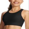baleaf Women's Swim Bra Tops Modest High Neck Push Up Crop Tank Bikini Top Athletic Sports Swimsuits Bathing Suit Under Rash Guard Black 42 view 1