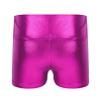 JEATHA Girls Shiny Metallic Booty Shorts Athletic Gymnastic Sports Tumbling Sparkle Glitter Dance Bottoms Rose 12 view 2