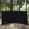 Camping Windbreak Tarp Windscreen Privacy Screen Wall Pole Beach Outdoor Folding (Black) view 1