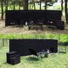 Camping Windbreak Tarp Windscreen Privacy Screen Wall Pole Beach Outdoor Folding (Black) view 2