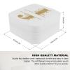 AXKEUDO Custom Jewelry Box Personalized Travel Leather Small Organizer Ring Cases for Bridesmaid Proposal Wedding Gift Letter J view 3