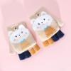 PURFUN Cartoon Cat Rabbit Knitted Half & Full Finger Gloves with Flip Top, Kids Students Winter Warm Writing Reading Gloves, Cold-Proof Cycling Camping Ski Mitts for 3-10 Yrs Girls Boys view 2