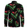Christmas Bigfoot Sasquatch Men's Shirt Long Sleeve Casual Button Down T-Shirt Blouse Tee Top 3XL view 4