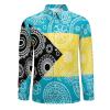 Bahamas Paisley Flag Men's Shirt Long Sleeve Casual Button Down T-Shirt Blouse Tee Top XL view 3