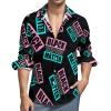 Black Trans Lives Matter Men's Shirt Long Sleeve Casual Button Down T-Shirt Blouse Tee Top XS view 1