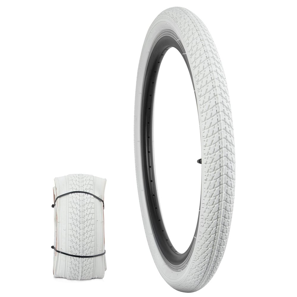 1 PCS 20 * 1.75 White Bicycle Tire, Tricycle, MTB, BMX, Child Bike, Student Bicycle