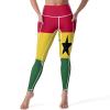 Adugen Origei Yoga Pants Ghana Flag Workout Running for Women XL view 1