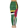 Adugen Origei High Waist Dominica Flag Yoga Pants Tummy Control Womens Fall Fashion 2022 L view 3