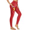 Adugen Origei Yoga Pants China Flag Workout Running for Women 2XL view 4