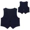 Duoremi Kids Boys Formal Suit Vest Tuxedo Waistcoat Pants Gentleman Wedding Party Clothing Set Navy Blue 16 Years view 3