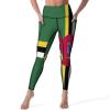 Adugen Origei High Waist Dominica Flag Yoga Pants Tummy Control Womens Fall Fashion 2022 M view 1