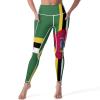 Adugen Origei High Waist Dominica Flag Yoga Pants Tummy Control Womens Fall Fashion 2022 M view 1