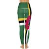 Adugen Origei High Waist Dominica Flag Yoga Pants Tummy Control Womens Fall Fashion 2022 M view 3