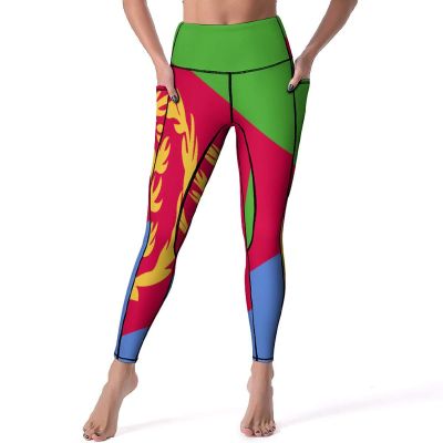 Adugen Origei Yoga Pants Eritrea Flag Workout Running for Women S