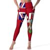 Adugen Origei High Waist Bermuda Flag Yoga Pants Tummy Control Womens Fall Fashion 2022 M view 1