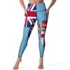 Adugen Origei High Waist Fiji Flag Yoga Pants Tummy Control Womens Fall Fashion 2022 S view 1