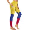 Adugen Origei Women's High Waist Colombia Flag Print Tummy Control Yoga Capris S view 4