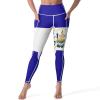 Adugen Origei Women's High Waist El Salvador Flag Print Tummy Control Yoga Capris S view 1