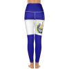 Adugen Origei Women's High Waist El Salvador Flag Print Tummy Control Yoga Capris S view 3
