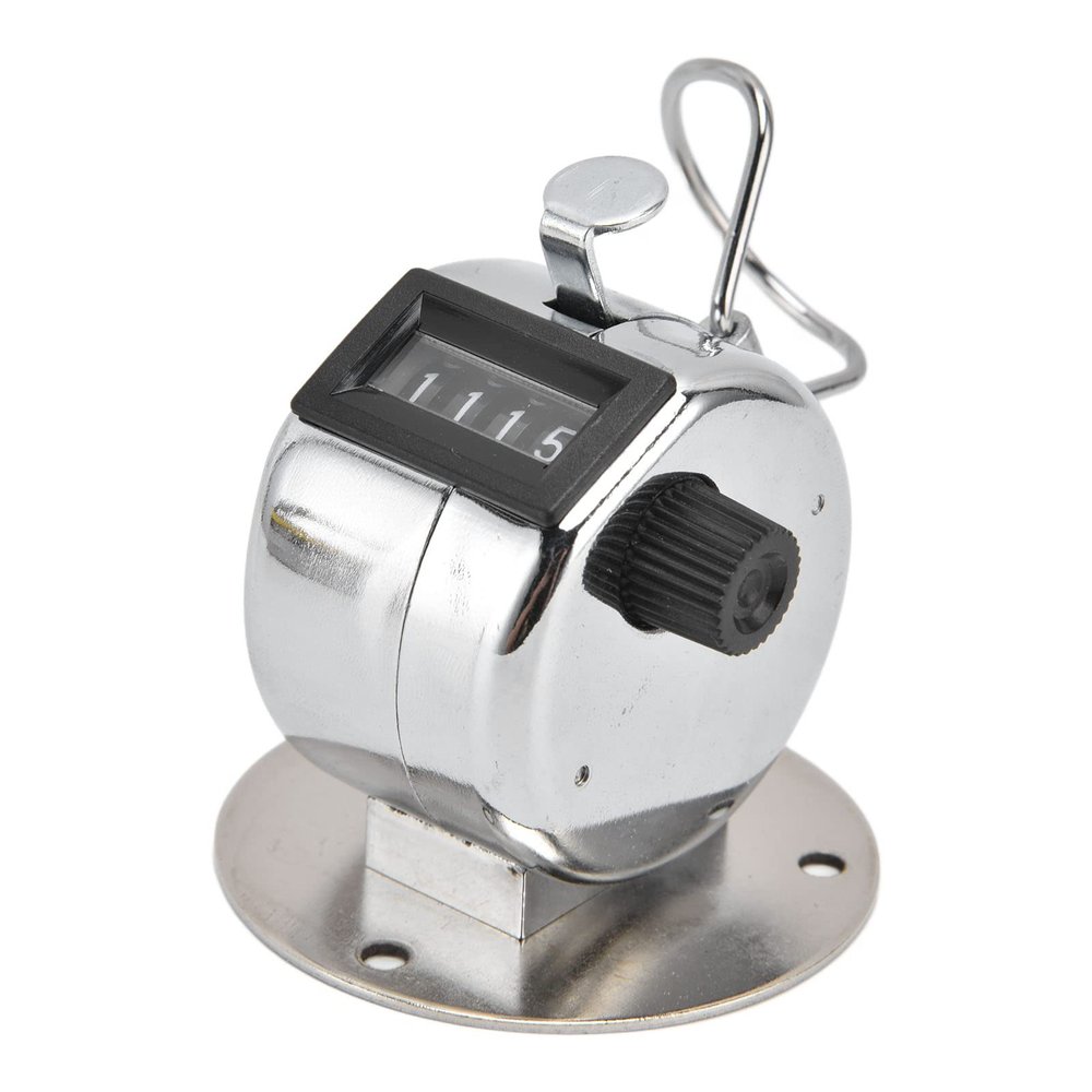EVTSCAN 4 Digit Tally Counter ABS Stainless Steel Glass Manual Click Counters for Schools Casinos