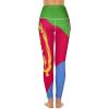 Adugen Origei Women's High Waist Eritrea Flag Print Tummy Control Yoga Capris 2XL view 3