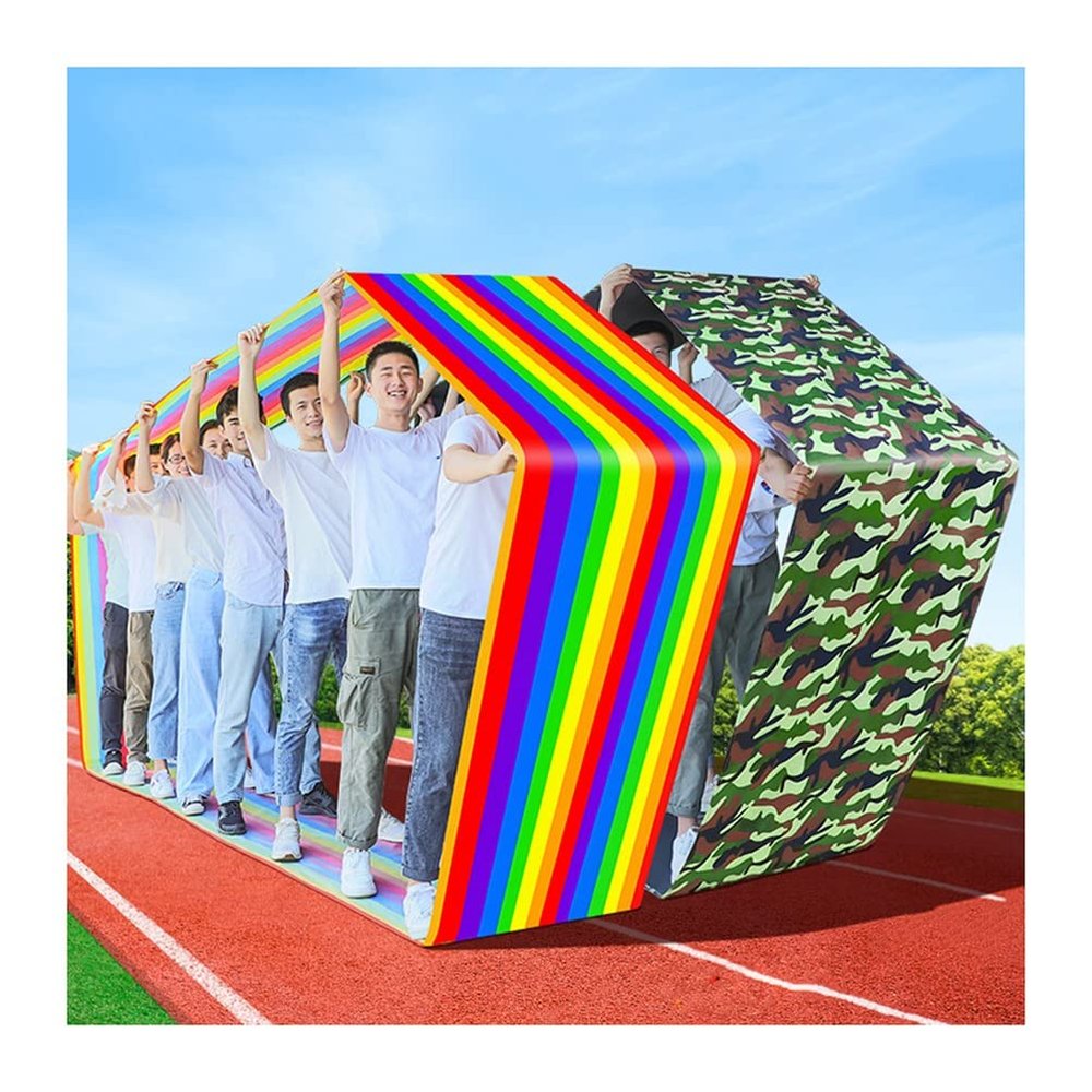 2PCS Teamwork Games Run Mat, Indoor Outdoor Competition Games for Company School Club Group Learning Activities (Size : Adult-8M//26FT)
