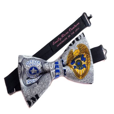 EmilyRose Couture Patriotic Bow Tie Collection Group2 (Large, Police Badge)