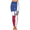 Adugen Origei High Waist Dominican Flag Yoga Pants Tummy Control Womens Fall Fashion 2022 M view 2