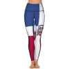 Adugen Origei Women's High Waist Dominican Flag Print Tummy Control Yoga Capris M view 2
