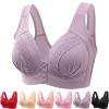 2022 Front Button Breathable Skin-Friendly Cotton Bra, U-Shaped Back 5D Bras Women Front Closure (46/105BC, Greyish Purple) view 1
