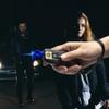 Rechargeable Stun Guns Self-Defense with LED Flashlight,Rechargeable Stun Gun for Woman (Black) view 3