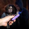 Rechargeable Stun Guns Self-Defense with LED Flashlight,Rechargeable Stun Gun for Woman (Purple) view 3