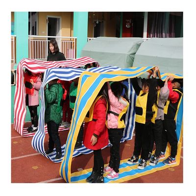 3PCS Teamwork Games Playing Run Mat Kindergarten School Indoor Outdoor Group Learning Activities Physical Training Games (Size : Kids-4M/13FT)