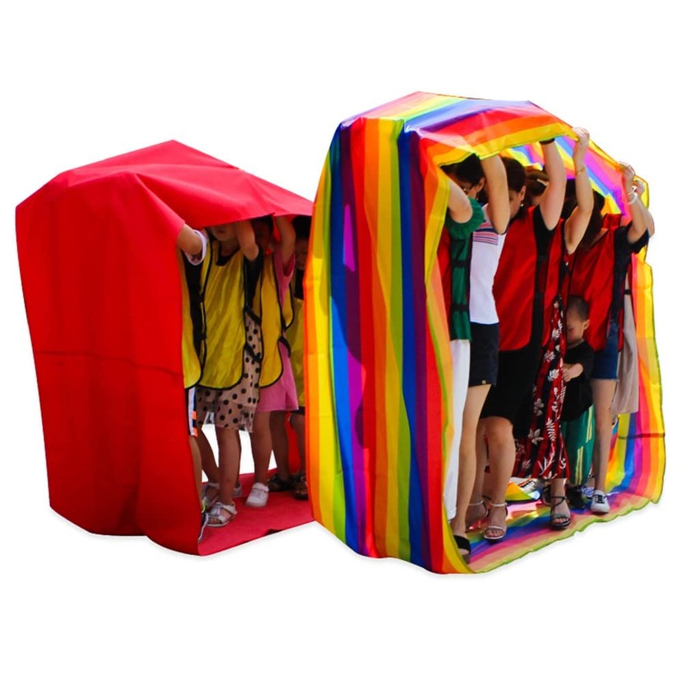 2PCS Teamwork Games Run Mat, Field Day Team Building Activity Group Learning Game Equipmentwith Storage Bag (Size : Kids-8M//26FT)