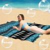 BYDOLL Beach Blanket 78''X81'' Waterproof Sandproof Suits1-4 Adults Oversized Lightweight Large Blanket Picnic Mat for Beach Sand Free Travel Camping Hiking Picnic view 3
