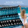 BYDOLL Beach Blanket 78''X81'' Waterproof Sandproof Suits1-4 Adults Oversized Lightweight Large Blanket Picnic Mat for Beach Sand Free Travel Camping Hiking Picnic view 4